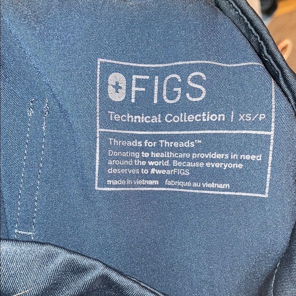 Navy/gray fig Blue Jogger Pants fig pants XS Zamora tapered pants nurse scrubs - Picture 9 of 9
